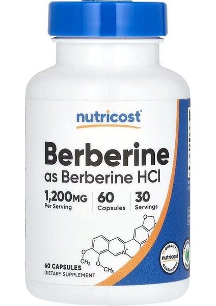 Berberine Hcl 1200 Mg 60 Kapsül