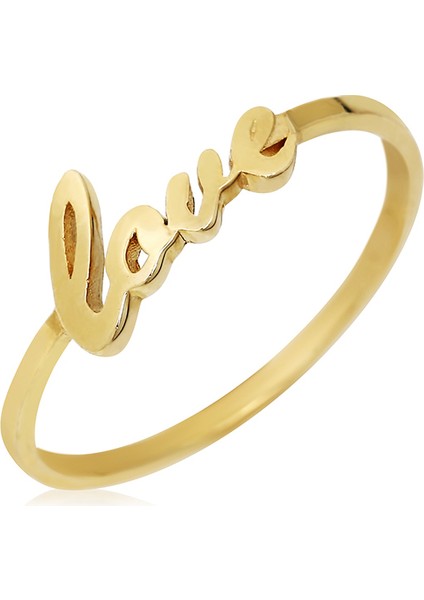 14 Ayar Altın Love Yüzük