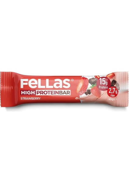 Yüksek Protein Bar - Çilekli 45gr (3 Adet)