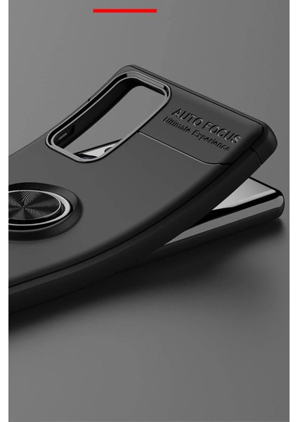 Samsung Galaxy Note 20 Kılıf Range Yüzüklü Silikon - Siyah Bstmy