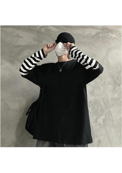 Düz Siyah Kollar Çizgili T-Shirt fiyatları