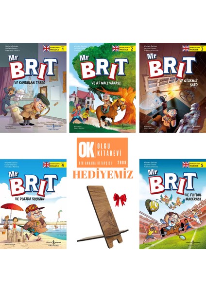 Bulmacalarla Ingilizce / Mr Brit ve Macerası 5 Kitap Set ( Telefon Tutucu Hediyemiz)