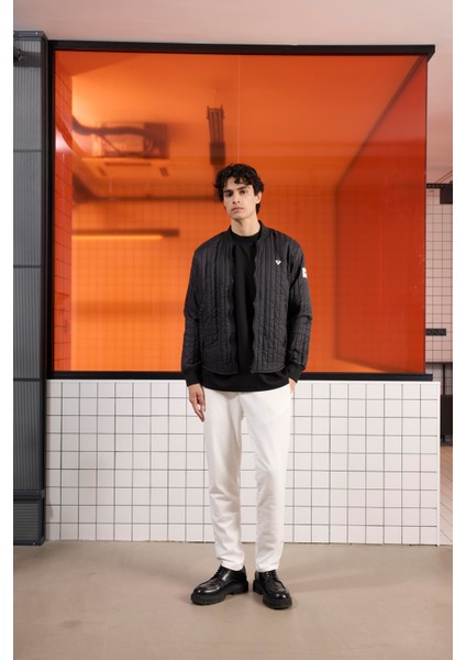 Bomber Yaka Kapitone Erkek Mont
