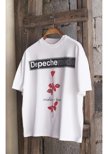 Depeche Mode violator Tour Kısa Kollu Beyaz Tshirt fiyatları