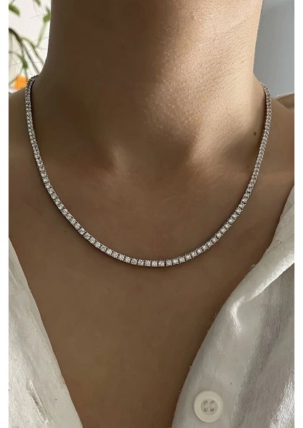 Suyolu Kolye - 925 Ayar Gümüş Suyolu Kolye - 3 mm