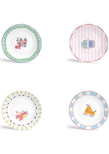 Bon App Collection 4’lü Tatlı Tabağı / Kutulu
