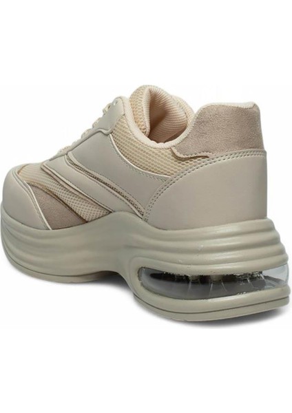 Drk Bej Fileli Kadın Sneaker Spor Ayakkabı