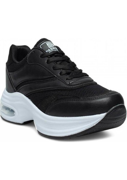 Drk Siyah Fileli Kadın Sneaker Spor Ayakkabı modelleri