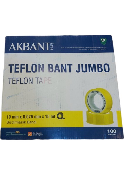 Teflon Bant Jumbo 100 Adet