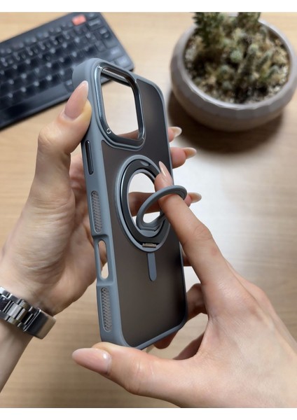 iPhone 16 Pro Max Standlı ve Yüzüklü Magsafe Kılıf