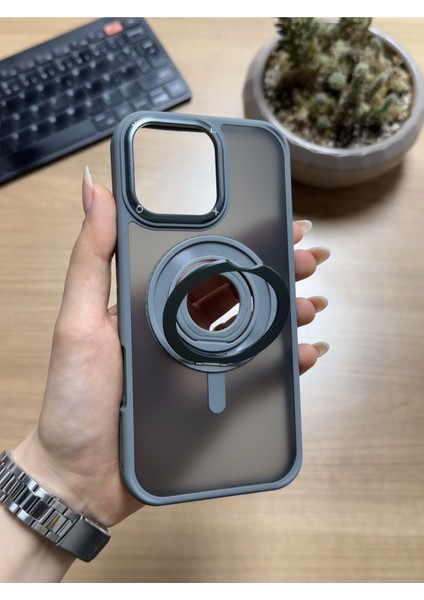 iPhone 16 Pro Max Standlı ve Yüzüklü Magsafe Kılıf