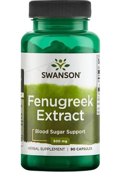 Swanson fenugreek Extract, 500 Mg 90 Kapsül- Ithal