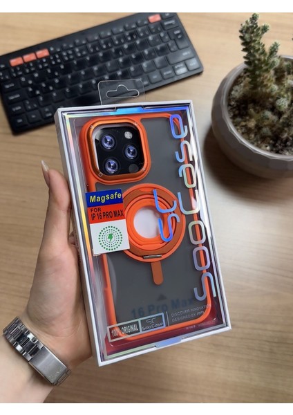 iPhone 16 Pro Max Standlı ve Yüzüklü Magsafe Kılıf