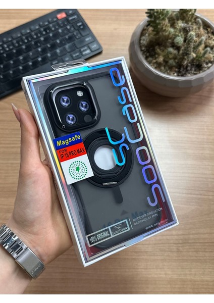 iPhone 16 Pro Max Standlı ve Yüzüklü Magsafe Kılıf