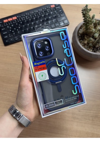 iPhone 16 Pro Max Standlı ve Yüzüklü Magsafe Kılıf