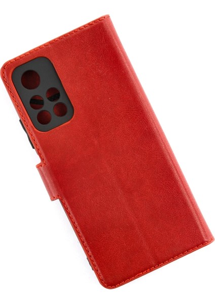 Xiaomi Redmi Note 11T Kılıf Trend S Plus Kapaklı Kılıf - Kırmızı Bstmy