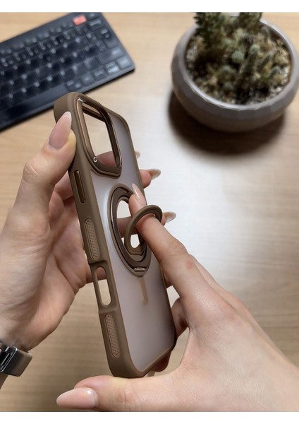 iPhone 16 Pro Max Standlı ve Yüzüklü Magsafe Kılıf