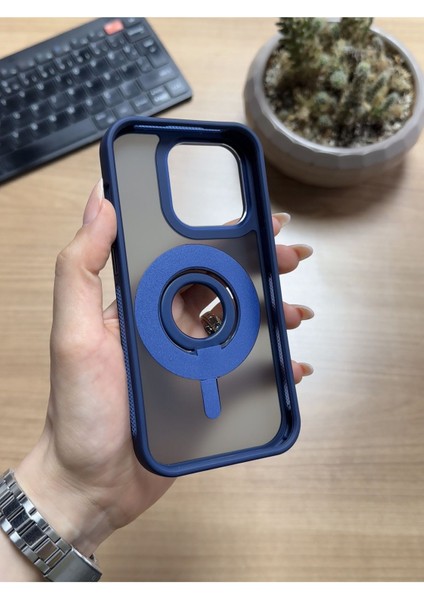 iPhone 15 Pro Standlı ve Yüzüklü Magsafe Kılıf