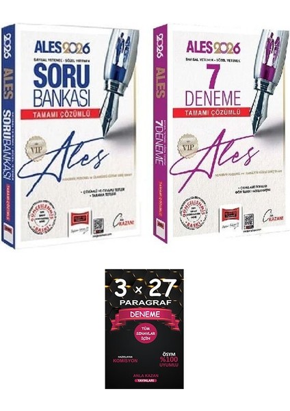 Yargı 2026 Ales Vıp Soru Bankası + 7 Deneme 2 Li Set
