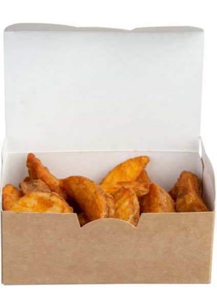 Natural Kraft Soğan Halkası/nugget Kutusu Küçük Boy 12X8X6 cm 100 Adet fiyatları