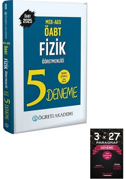 Öğreti 2025 Öabt Meb-Ags Fizik Öğretmenliği 5 Deneme+Anlakazan Paragraf