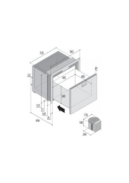 Vitrifrigo Dondurucu. DW100 Ocx2 Btx. Çekmeceli Tip. Paslanmaz Çelik.