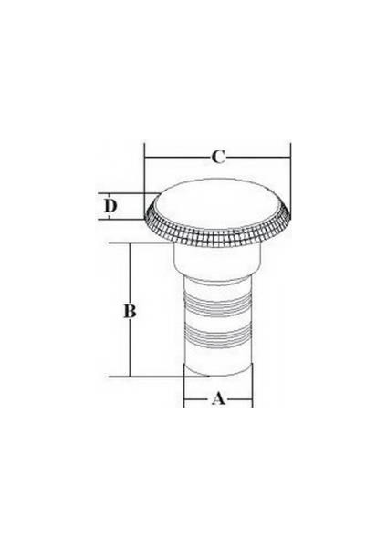 Southco Marine Pis Su Çıkış Ağızı Paslanmaz Çelik 50X102X79,5X12,5 mm