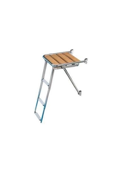 Katlanır Merdivenli Platform. Paslanmaz Çelik. Merdiven Boyu 26CM