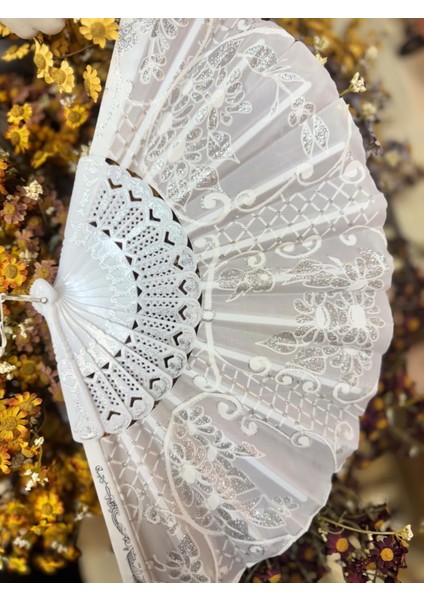 Plastik Desenli Yelpaze