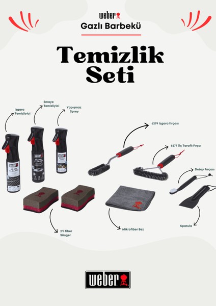 Emaye Gazlı Barbekü Temizlik Kiti 18284