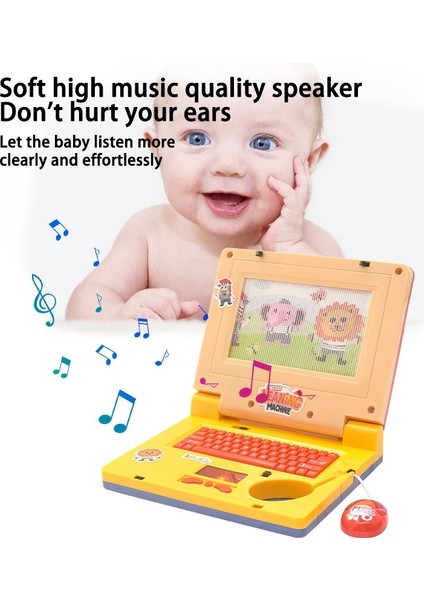Projeksiyon Öğrenme Makinesi Fare Mini Simülasyon Dizüstü Işık Müzik Erken Eğitim Eğitici Çocuk Bilgisayar Oyuncakları (Yurt Dışından)