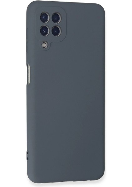 Samsung Galaxy A22 Kılıf Nano Içi Kadife Silikon - Gri Bstmy