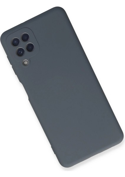 Samsung Galaxy A22 Kılıf Nano Içi Kadife Silikon - Gri Bstmy