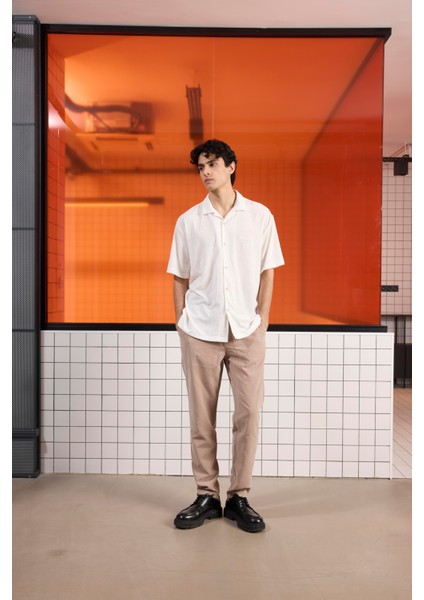 Apaj Yaka Kısa Kollu Erkek Gömlek modelleri