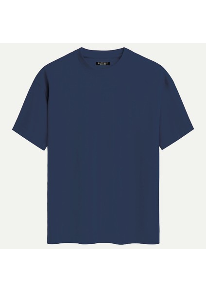 Unisex Bisiklet Yaka %100 Organik Pamuklu Kalın Dokulu Toyota Supra Mk4 Baskılı Oversize T-Shirt - Lacivert fiyatları