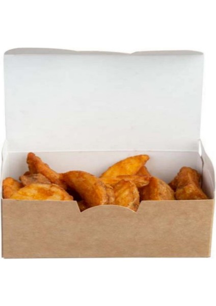 Natural Kraft Soğan Halkası/nugget Kutusu Orta Boy 17.5X10X7 cm 100 Adet fiyatları