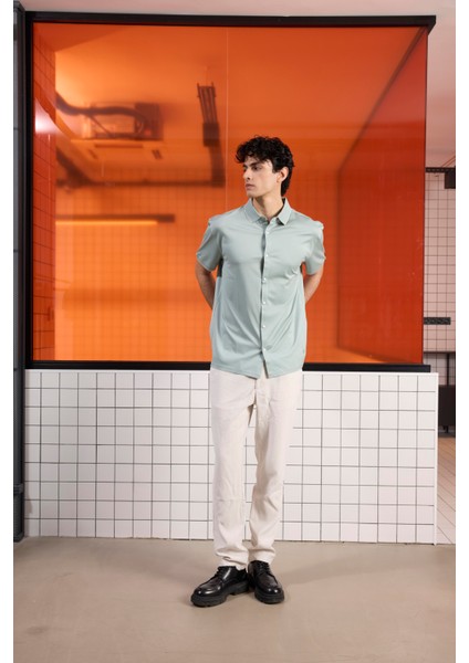 Triko Yakalı Merserize Erkek Gömlek fiyatları