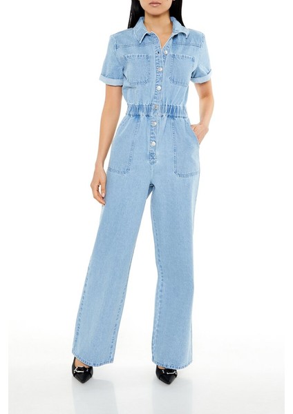 Denim Straight-Leg Tulum fiyatları