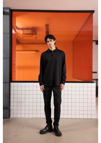 Merserize %100 Pamuk Erkek Gömlek