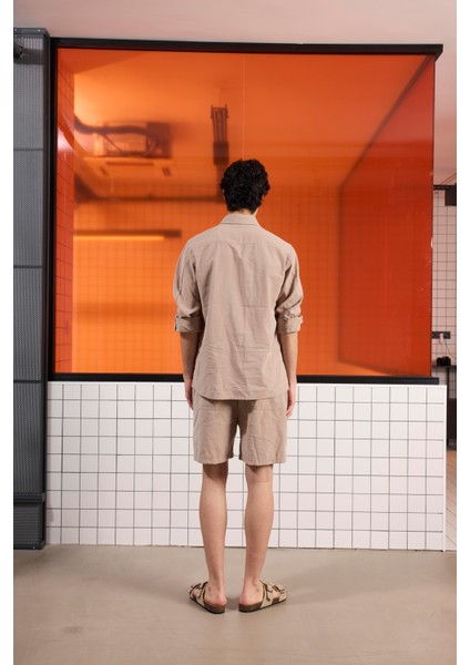 Cep Detaylı Çıtçıt Kapamalı Erkek Dış Gömlek