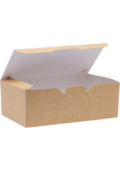 Natural Kraft Soğan Halkası/nugget Kutusu Büyük Boy 12X22X8 cm 100 Adet