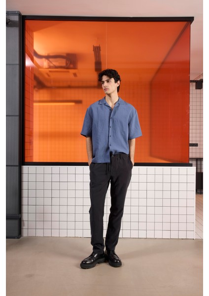 Apaj Yaka Çizgili Oversize Modal Gömlek modelleri