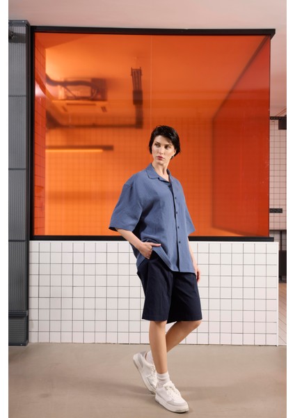 Apaj Yaka Çizgili Oversize Modal Gömlek indirimleri