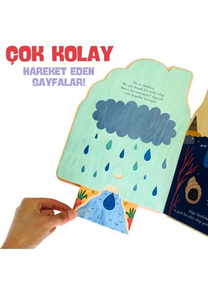 Gördüm Seni Düşüncelerim 1+ Yaş Için Keçeli ve Hareketli Sayfalı Yeni Eğitici Öykü-Masal Kitabı