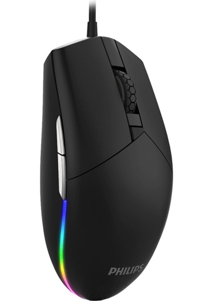 SPK9304 USB Kablolu 6400DPI 6 Tuşlu Optik Mouse Siyah