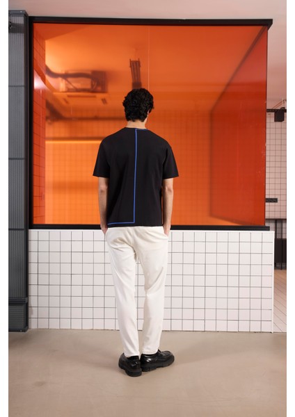 Bisiklet Yaka Çizgi Detaylı Triko Erkek Kazak modelleri