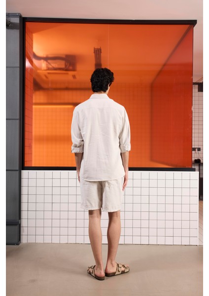 Beli Lastikli ve Bağcıklı Slim Fit Erkek Şort indirimleri