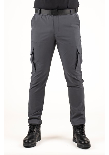 Erkek Taktik Outdoor Kargo Pantolon | Suya Dayanıklı, Esnek, Çok Cepli Füme