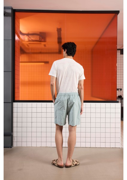 Beli Lastikli ve Bağcıklı Slim Fit Erkek Şort modelleri