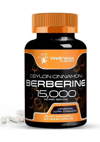 Wellnees Labsrx Berberine 15,000 Mg - With Ceylon Cinnamon 120 Veggie Kapsül